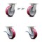 Service Caster 6 Inch Kingpinless Poly on Aluminum Wheel Caster Swivel Locks 2 Brakes SCC, 2PK SCC-KP30S620-PAR-BSL-2-SLB-2 - alternate 1